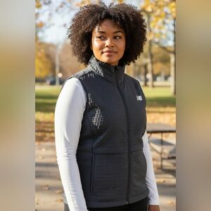 New Balance Women's Dark Gray Quilted Vest 2XL